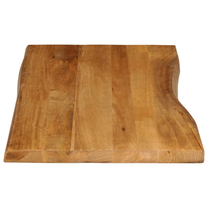 Tafelblad Met Natuurlijke Rand 100X60X3,8 Cm Massief Mangohout Mangohout (Eikenafwerking) 38 mm