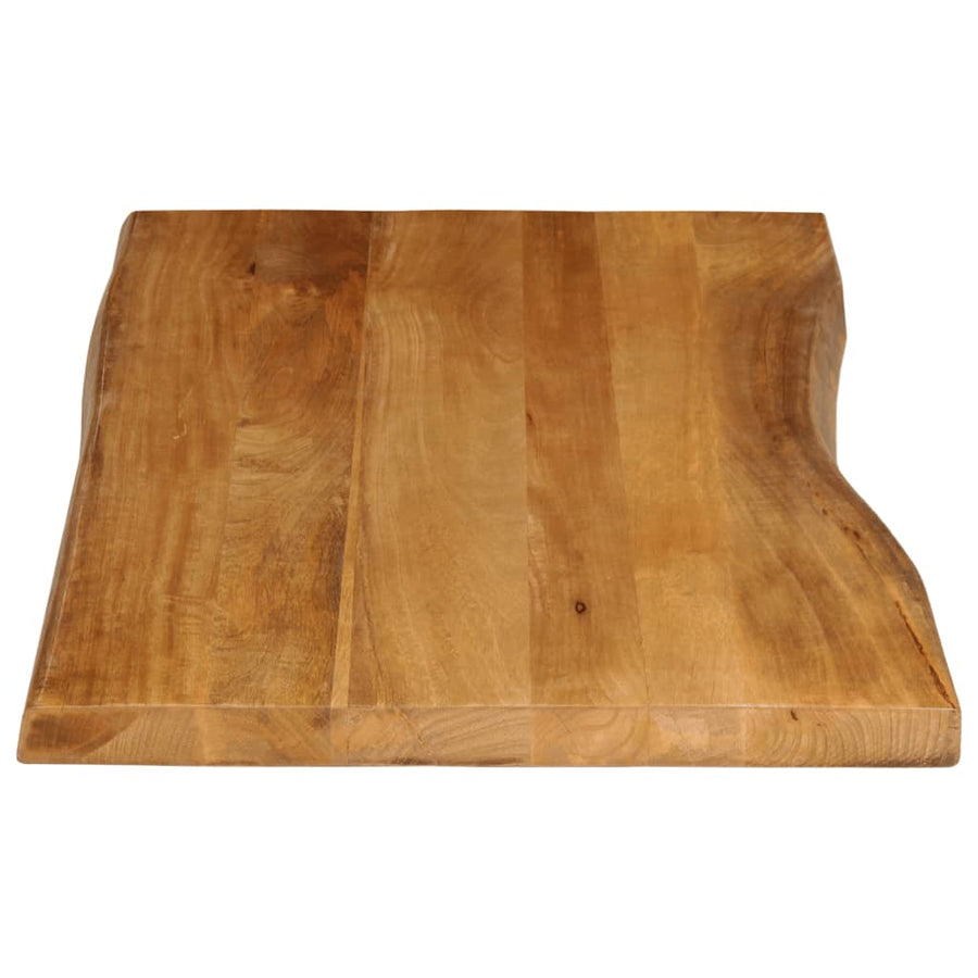 Tafelblad Met Natuurlijke Rand 100X60X3,8 Cm Massief Mangohout Mangohout (Eikenafwerking) 38 mm