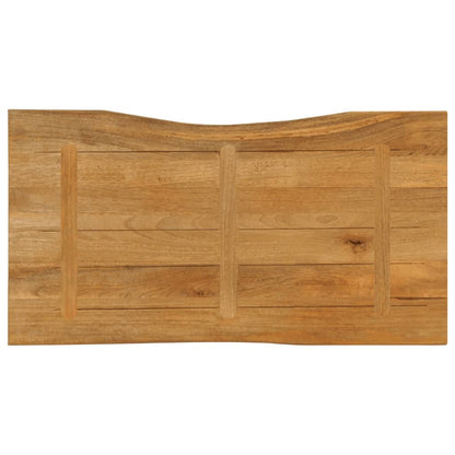 Tafelblad Met Natuurlijke Rand 100X60X3,8 Cm Massief Mangohout Mangohout (Eikenafwerking) 38 mm