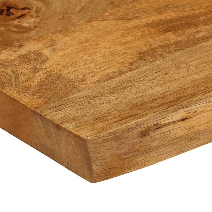 Tafelblad Met Natuurlijke Rand 100X60X3,8 Cm Massief Mangohout Mangohout (Eikenafwerking) 38 mm