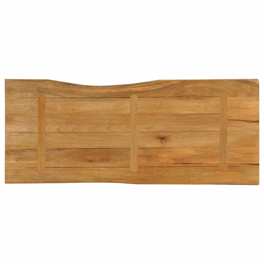 Tafelblad met natuurlijke rand 140x60x3,8 cm massief mangohout