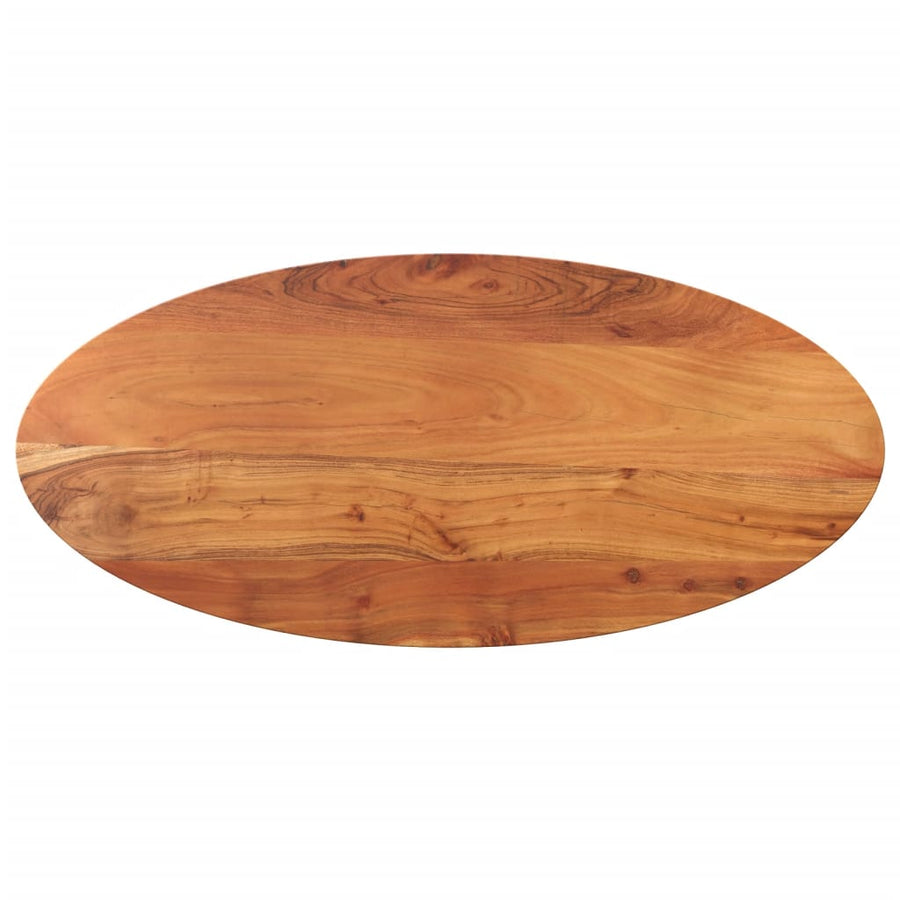 Tafelblad Ovaal 80X40X2,5 Cm Naturel 80 x 40 x 2.5 cm Massief acaciahout