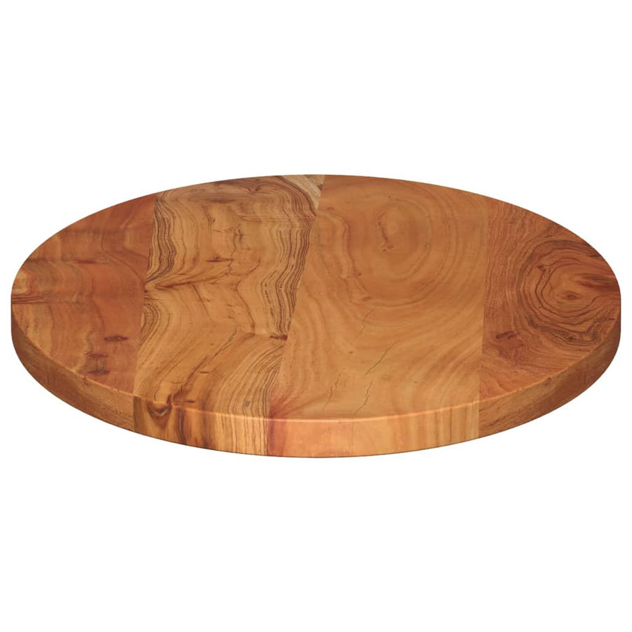 Tafelblad Ovaal 80X40X2,5 Cm Naturel 80 x 40 x 2.5 cm Massief acaciahout