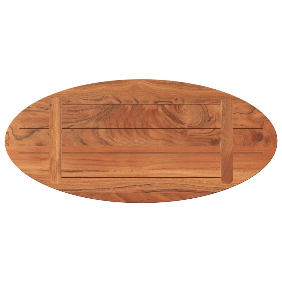 Tafelblad Ovaal 80X40X2,5 Cm Naturel 80 x 40 x 2.5 cm Massief acaciahout