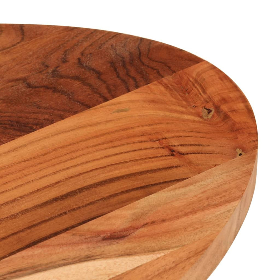 Tafelblad Ovaal 80X40X2,5 Cm Naturel 80 x 40 x 2.5 cm Massief acaciahout