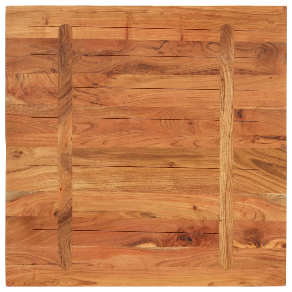 Tafelblad Vierkant 90X90X2,5 Cm Massief Acaciahout Acaciahout (Naturel) 25 mm