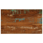 Rectangular tabletop 40x20x2.5 cm solid recycled wood