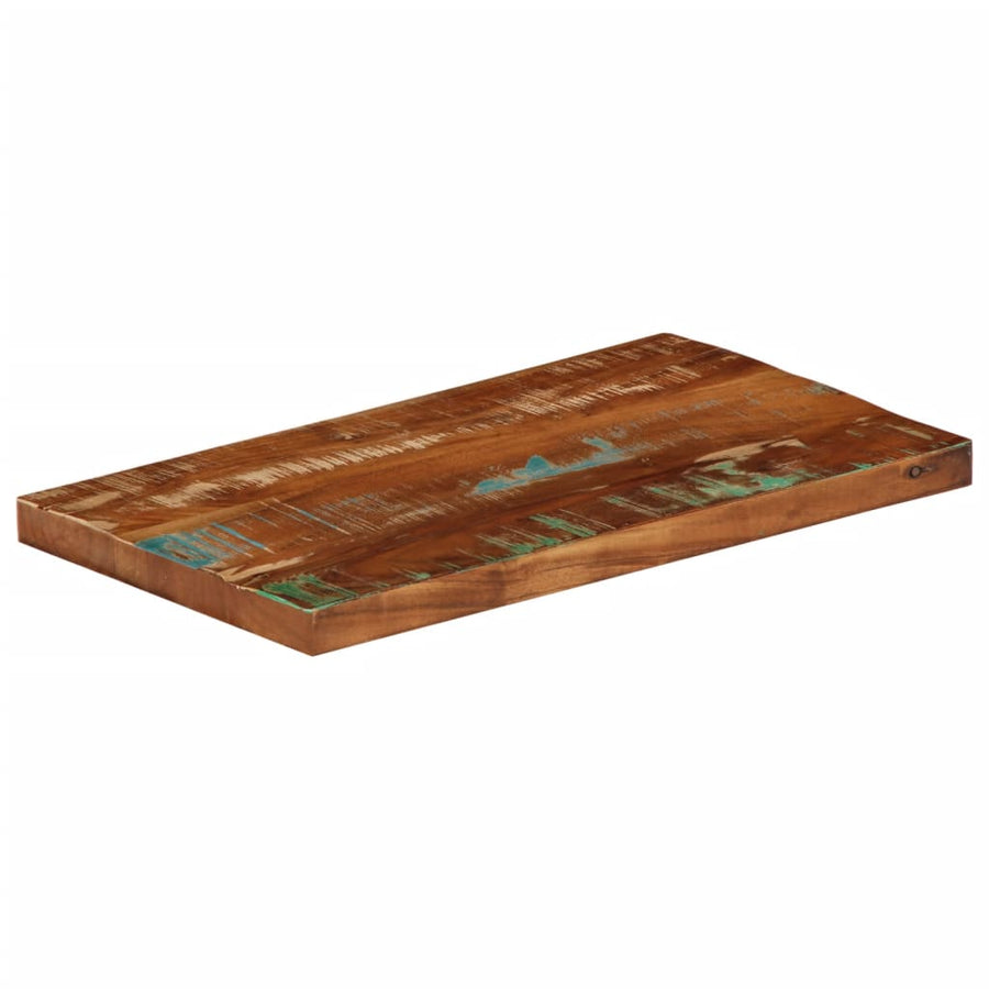 Tafelblad rechthoekig 40x20x2,5 cm massief gerecycled hout