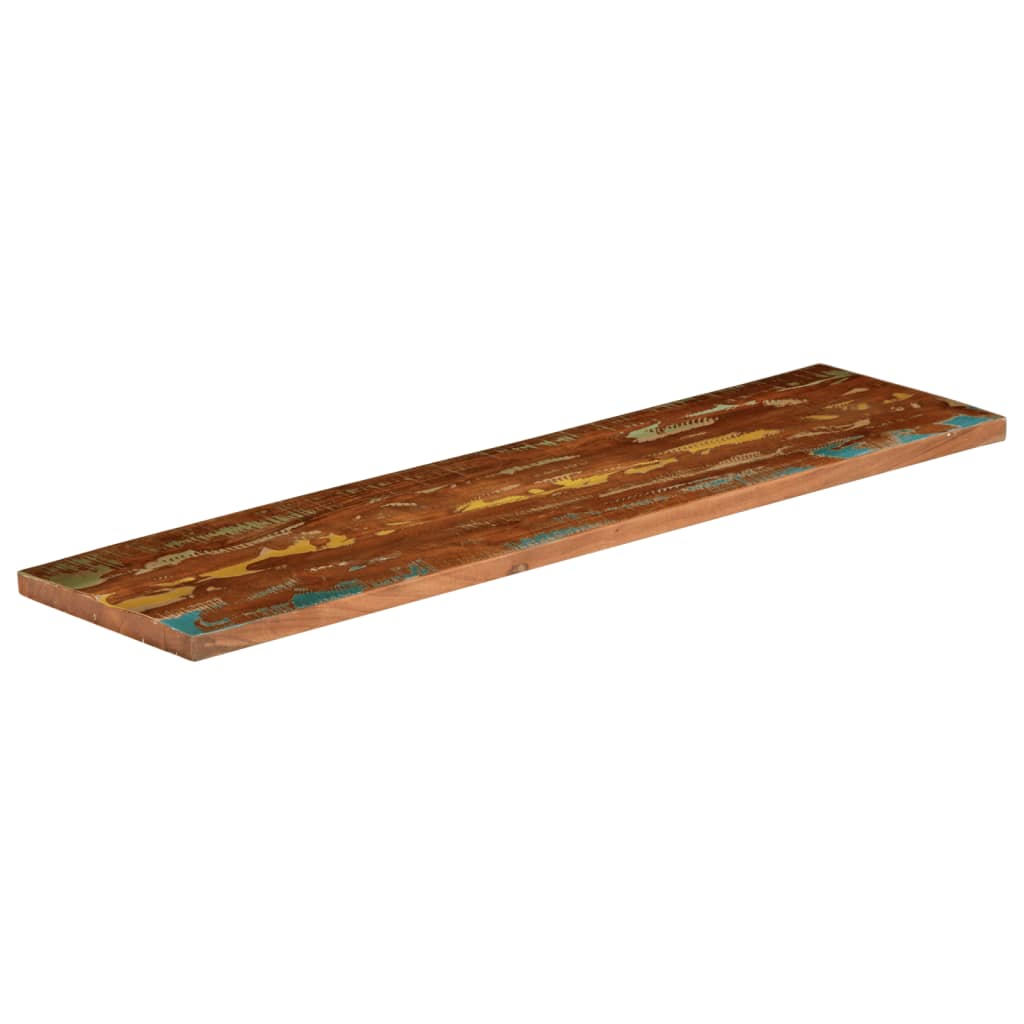 Tafelblad Rechthoekig 100X40X2,5 Cm Massief Gerecycled Hout Gerecycled Hout (Meerkleurig) 25 mm