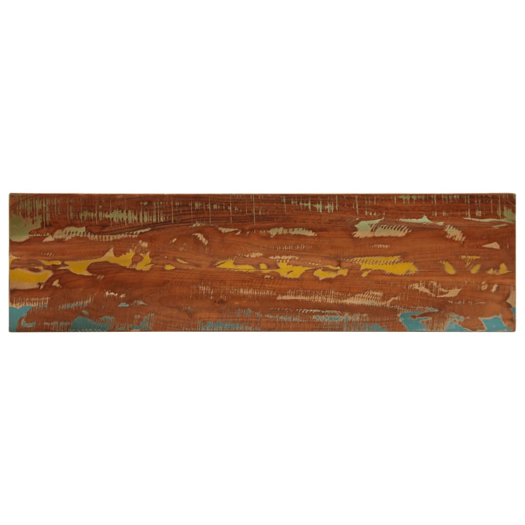 Tafelblad rechthoekig 120x40x2,5 cm massief gerecycled hout