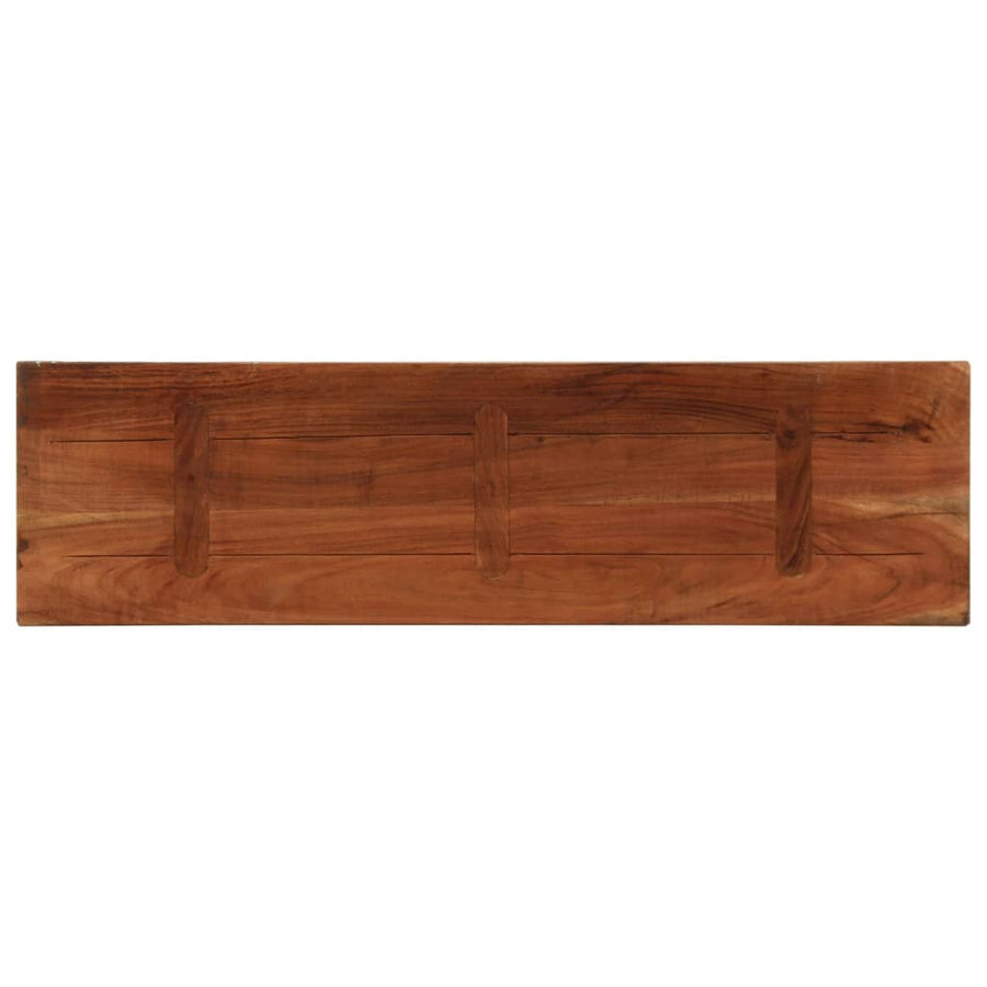 Tafelblad rechthoekig 120x40x2,5 cm massief gerecycled hout