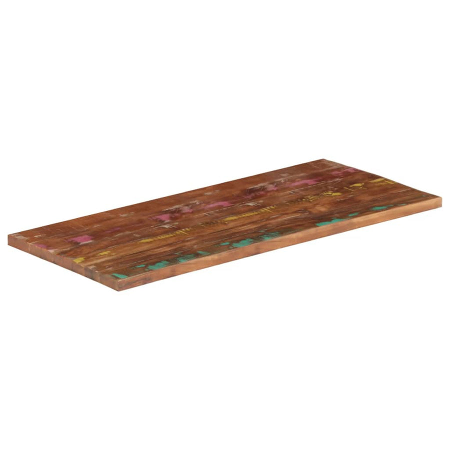 Tafelblad Rechthoekig 110X50X2,5 Cm Massief Gerecycled Hout Gerecycled Hout (Meerkleurig) 25 mm 110 x 50 cm