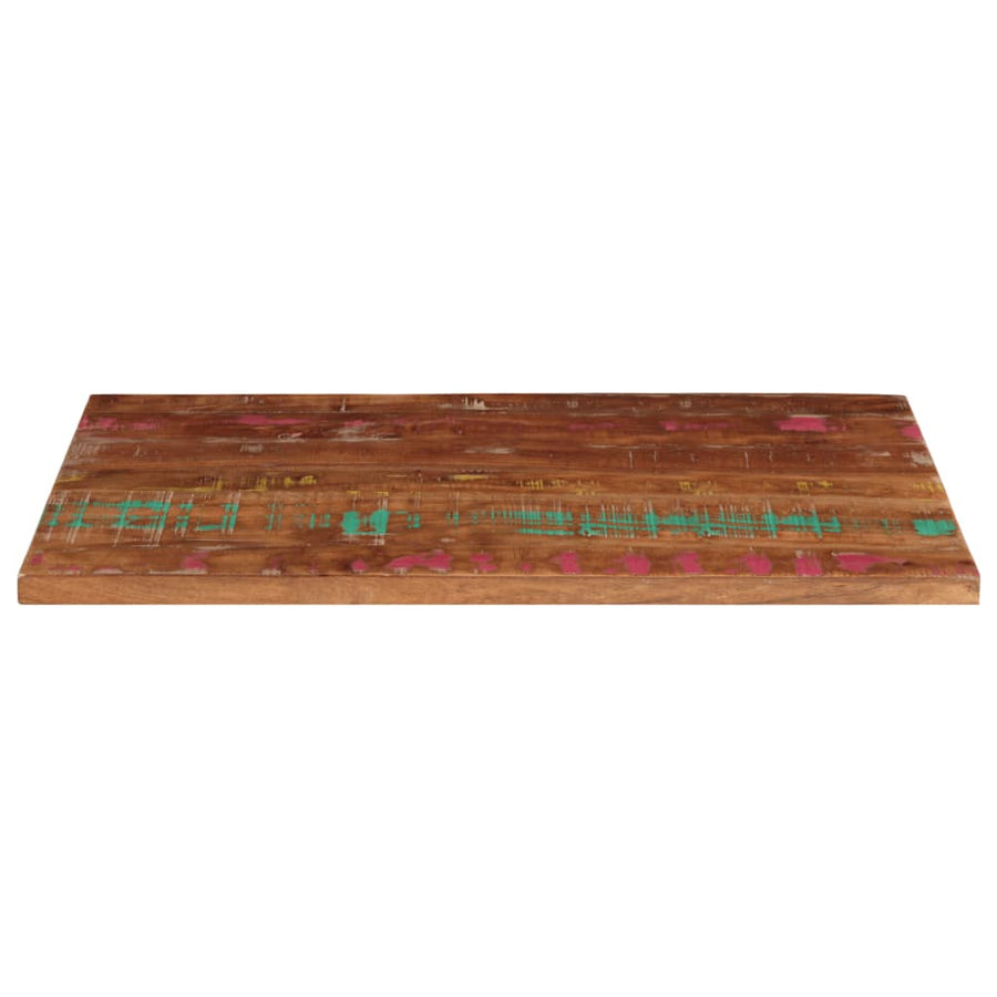 Tafelblad Rechthoekig 110X50X2,5 Cm Massief Gerecycled Hout Gerecycled Hout (Meerkleurig) 25 mm 110 x 50 cm