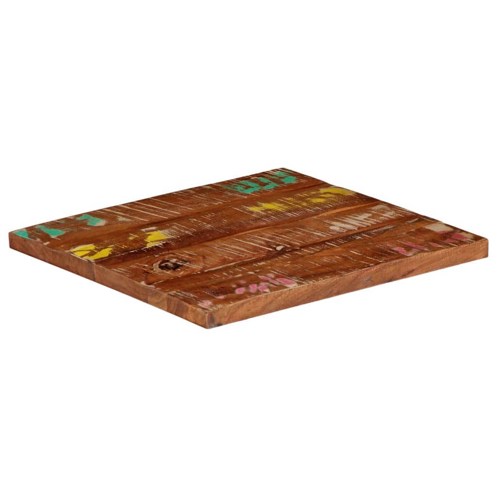 Tafelblad Vierkant 60X60X2,5 Cm Massief Gerecycled Hout Gerecycled Hout (Meerkleurig) 25 mm 60 x 60 cm