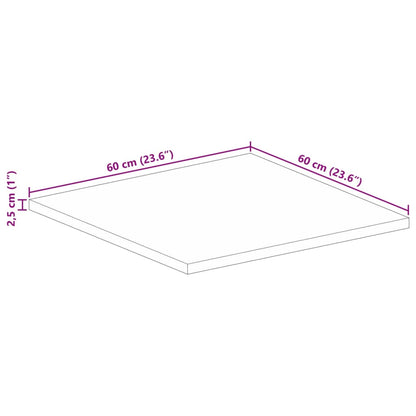 Tafelblad Vierkant 60X60X2,5 Cm Massief Gerecycled Hout Gerecycled Hout (Meerkleurig) 25 mm 60 x 60 cm