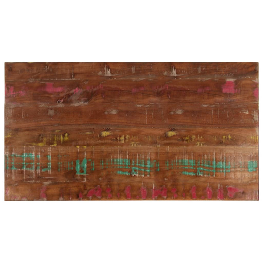 Tafelblad rechthoekig 100x60x1,5 cm massief gerecycled hout