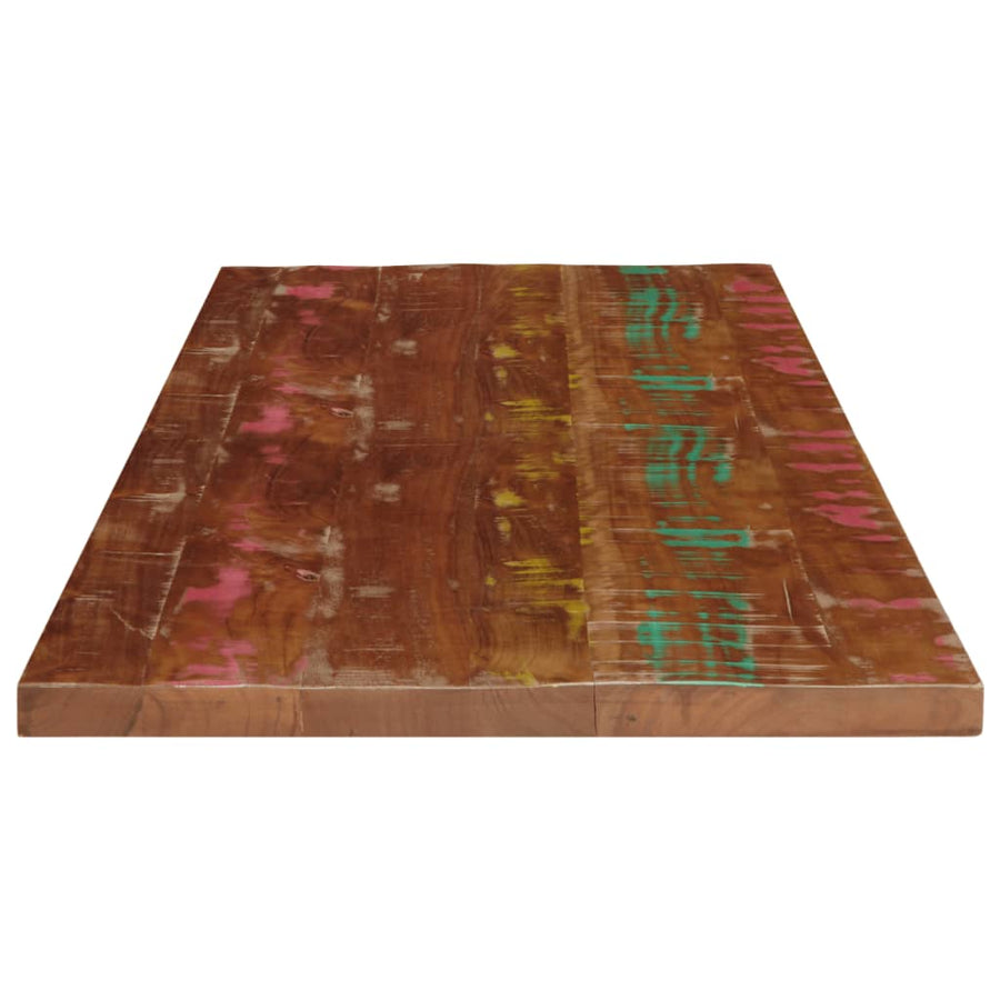 Tafelblad rechthoekig 100x60x1,5 cm massief gerecycled hout