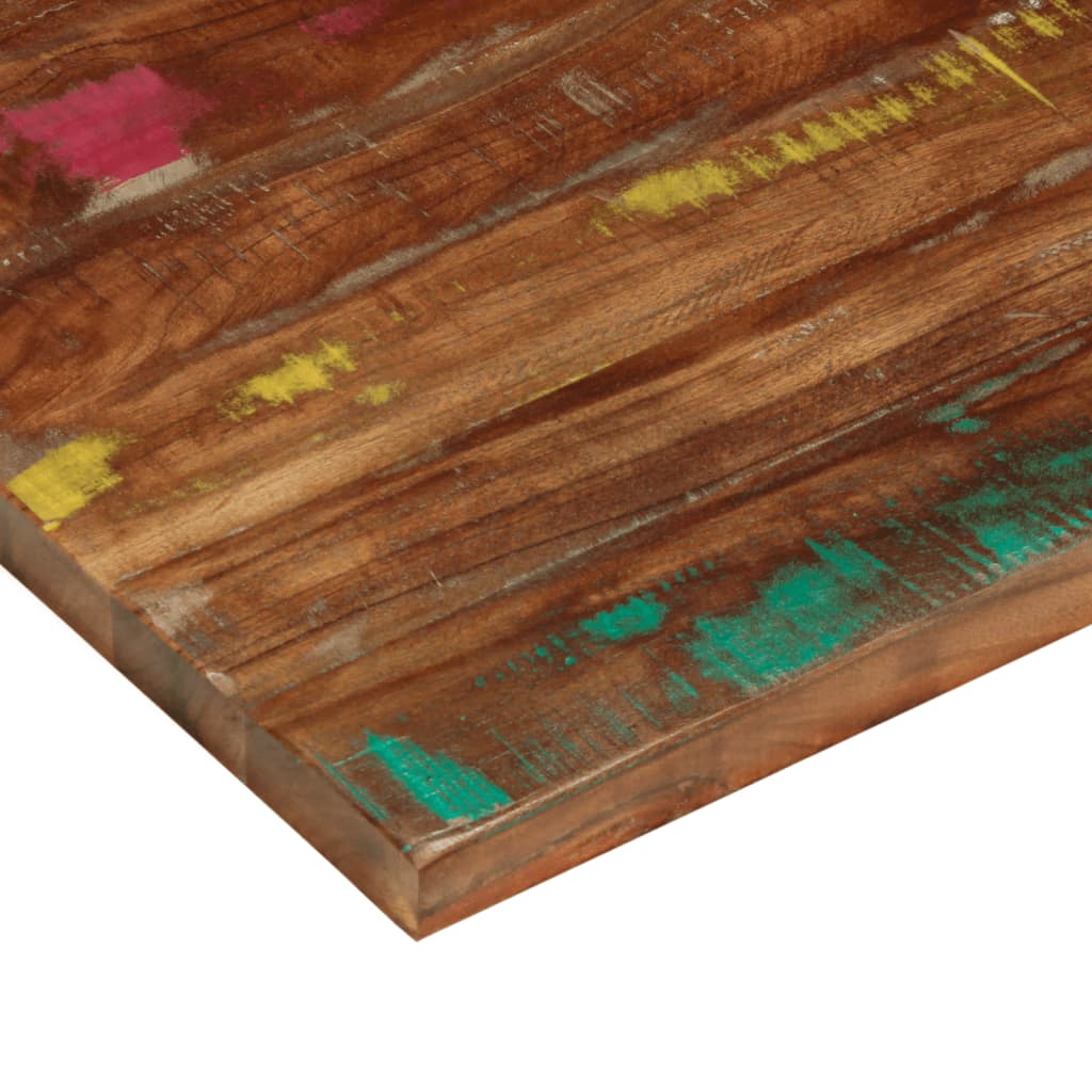 Tafelblad rechthoekig 100x60x1,5 cm massief gerecycled hout