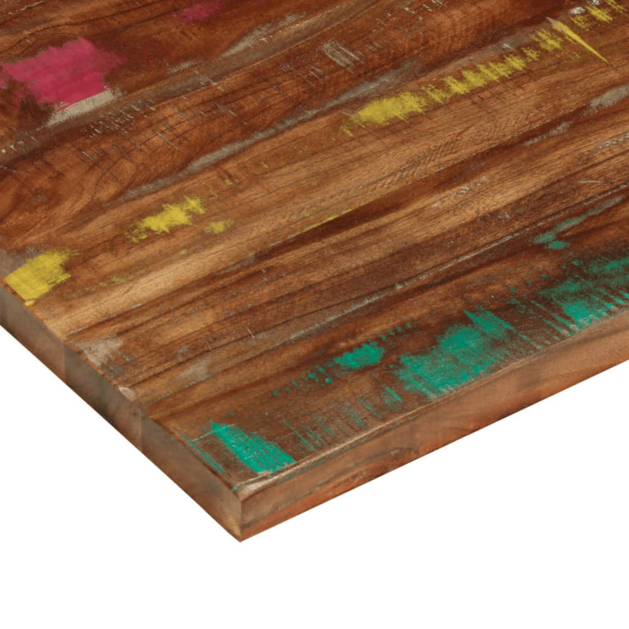 Tafelblad rechthoekig 100x60x1,5 cm massief gerecycled hout