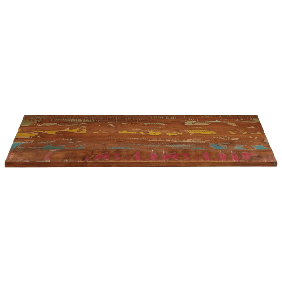 Tafelblad rechthoekig 140x60x1,5 cm massief gerecycled hout
