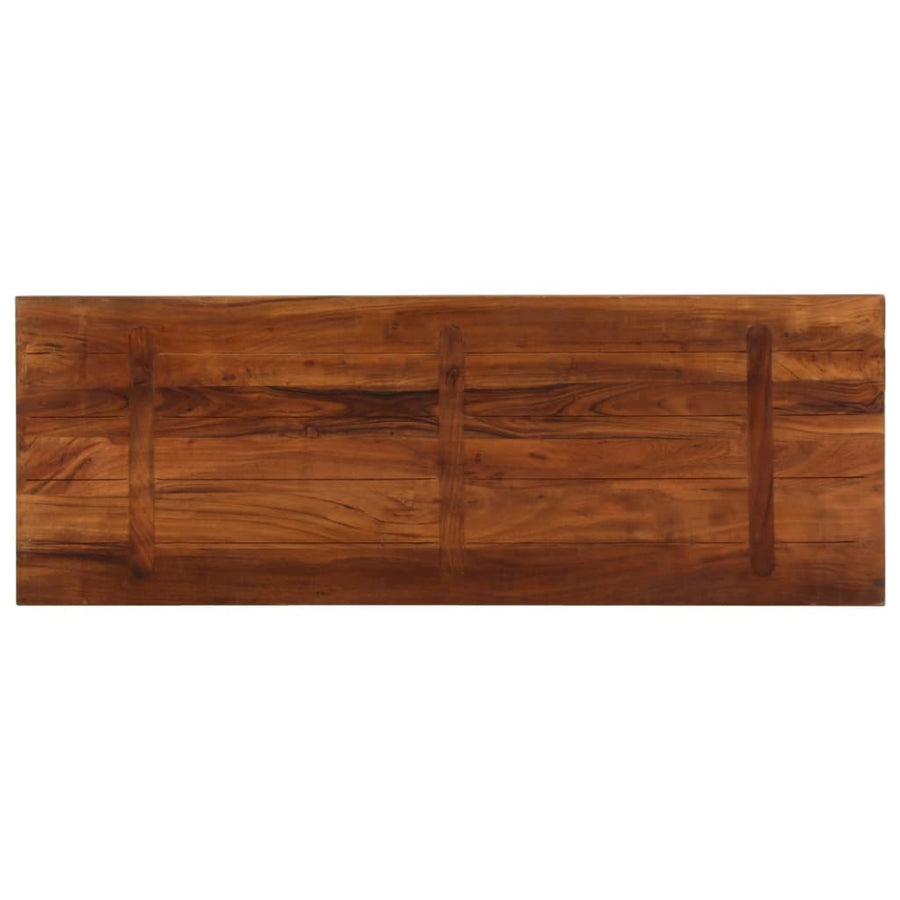 Tafelblad rechthoekig 140x60x1,5 cm massief gerecycled hout
