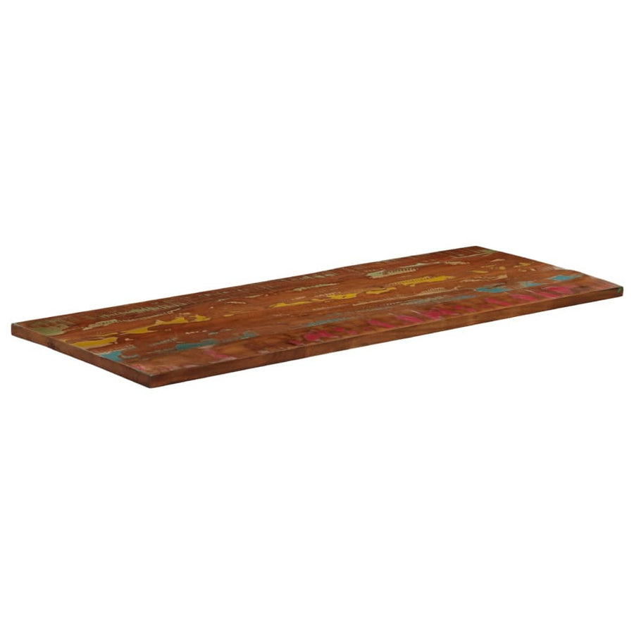 Tafelblad Rechthoekig 140X60X2,5 Cm Massief Gerecycled Hout Gerecycled Hout (Meerkleurig) 25 mm 140 x 60 cm