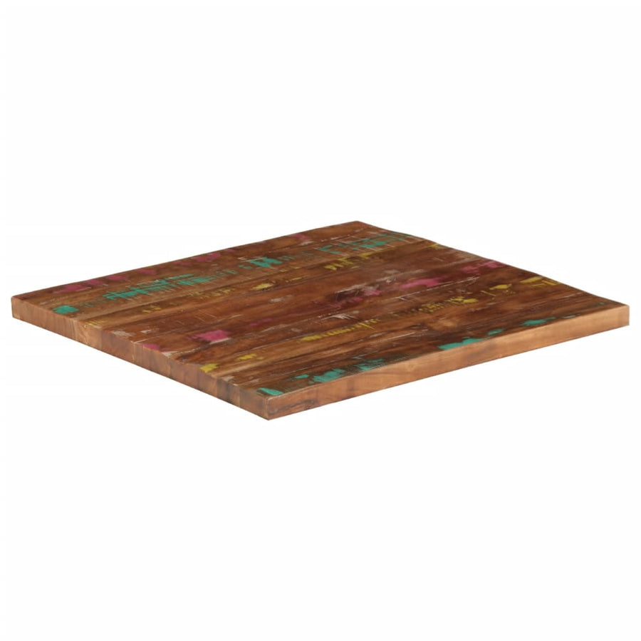 Tafelblad vierkant 70x70x1,5 cm massief gerecycled hout