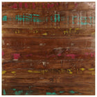 Tabletop square 70x70x2.5 cm solid recycled wood