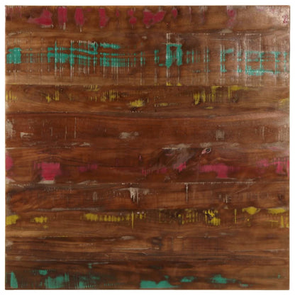 Tafelblad vierkant 70x70x2,5 cm massief gerecycled hout