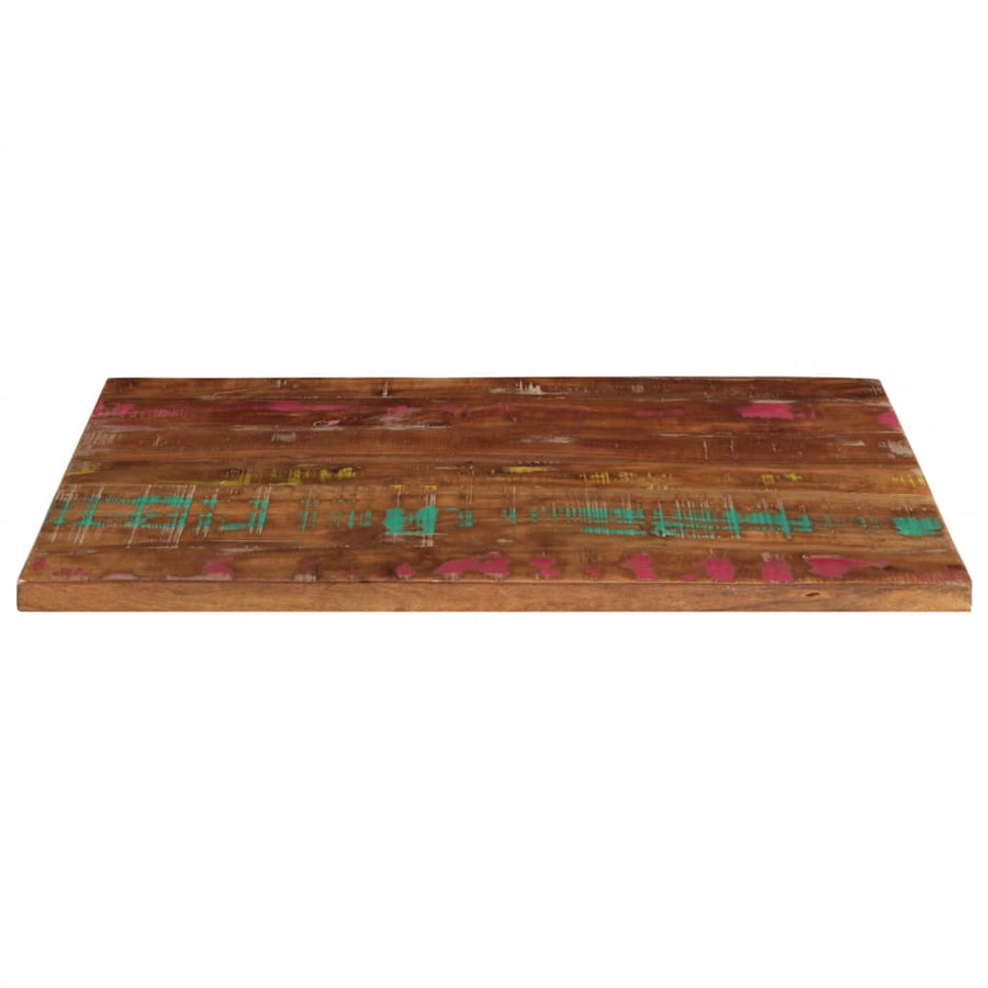 Tafelblad Rechthoekig 80X70X2,5 Cm Massief Gerecycled Hout Gerecycled Hout (Meerkleurig) 25 mm 80 x 70 cm