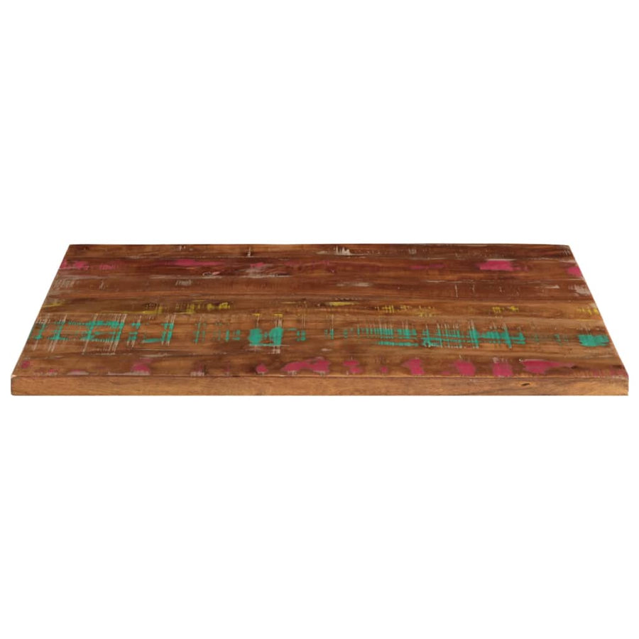 Tafelblad rechthoekig 90x70x1,5 cm massief gerecycled hout
