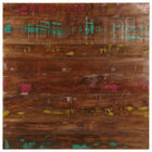 Tabletop square 80x80x1.5 cm solid recycled wood