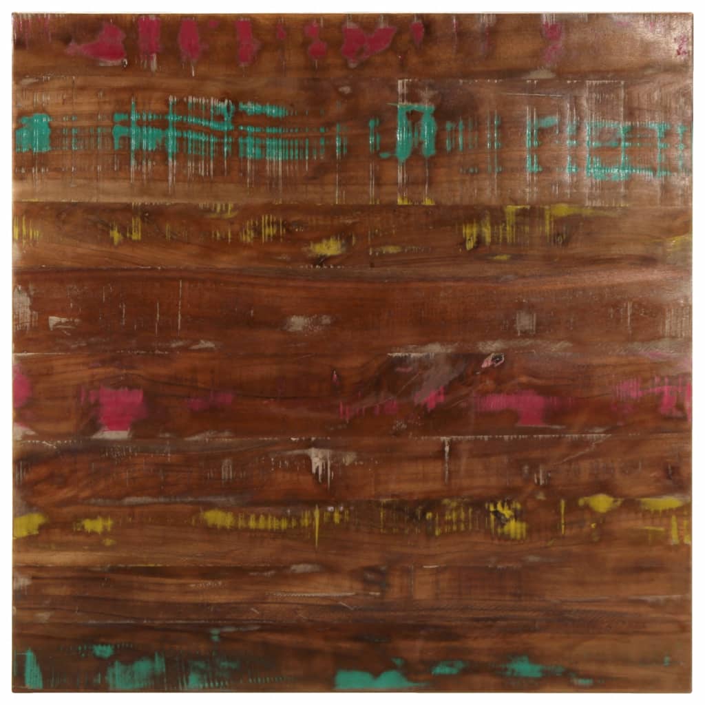 Tafelblad vierkant 80x80x1,5 cm massief gerecycled hout