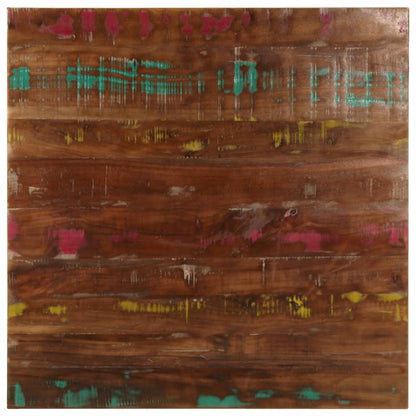 Tafelblad vierkant 80x80x1,5 cm massief gerecycled hout