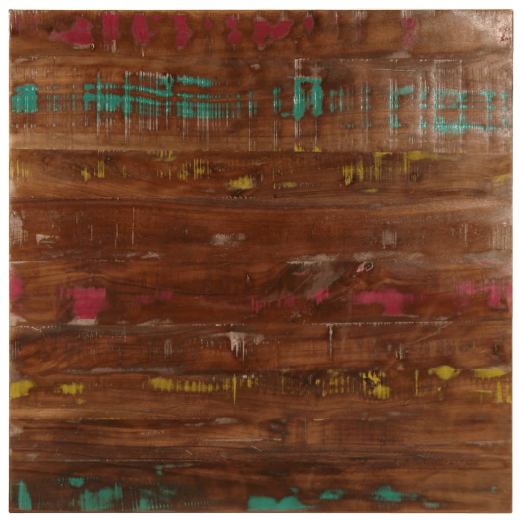 Tafelblad vierkant 80x80x2,5 cm massief gerecycled hout