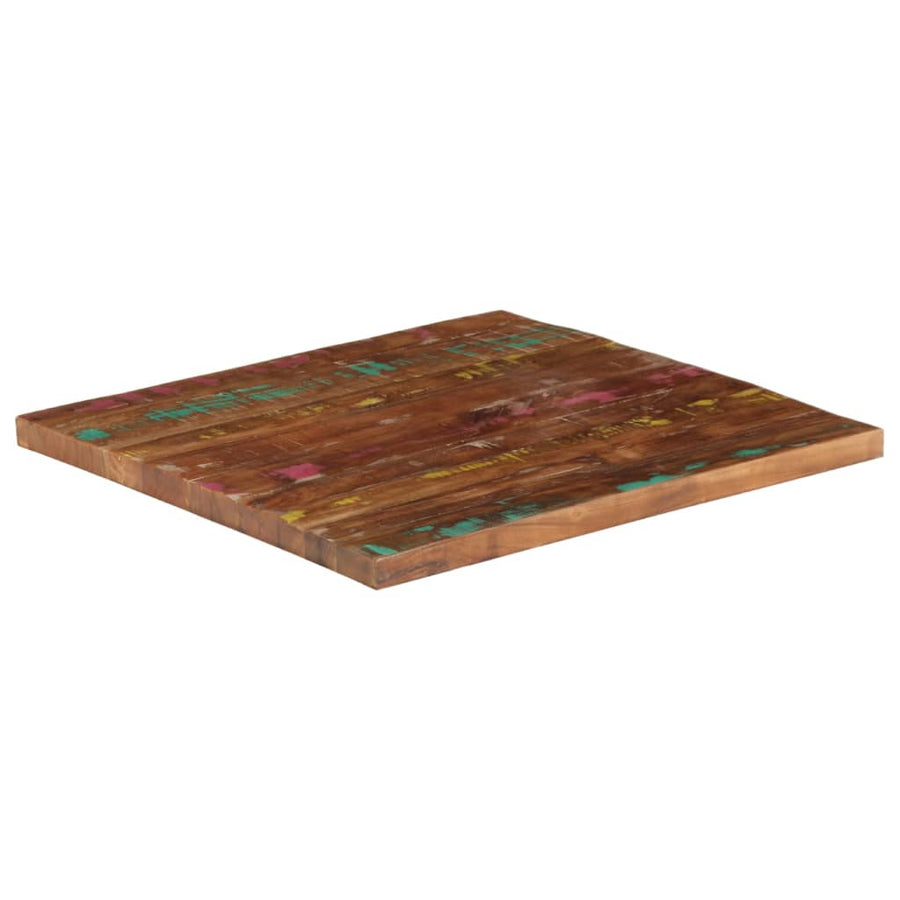 Tafelblad vierkant 80x80x2,5 cm massief gerecycled hout