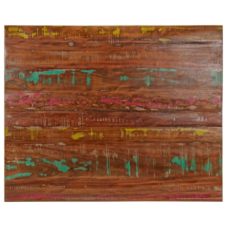 Tafelblad rechthoekig 90x80x2,5 cm massief gerecycled hout