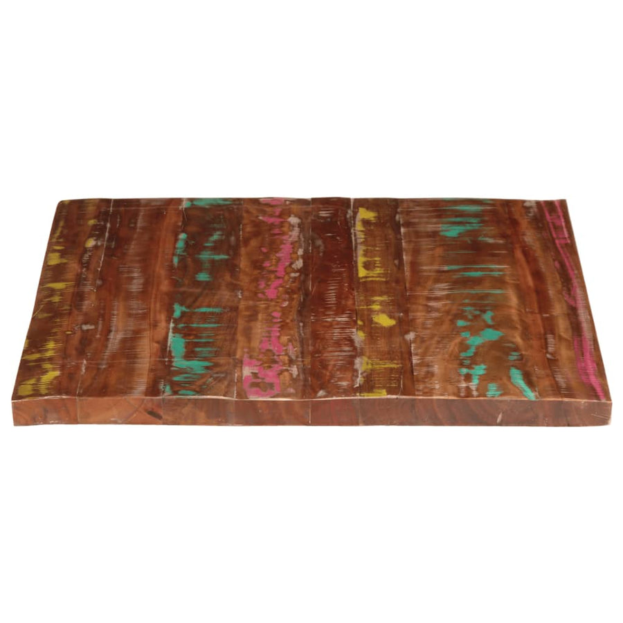 Tafelblad rechthoekig 90x80x2,5 cm massief gerecycled hout