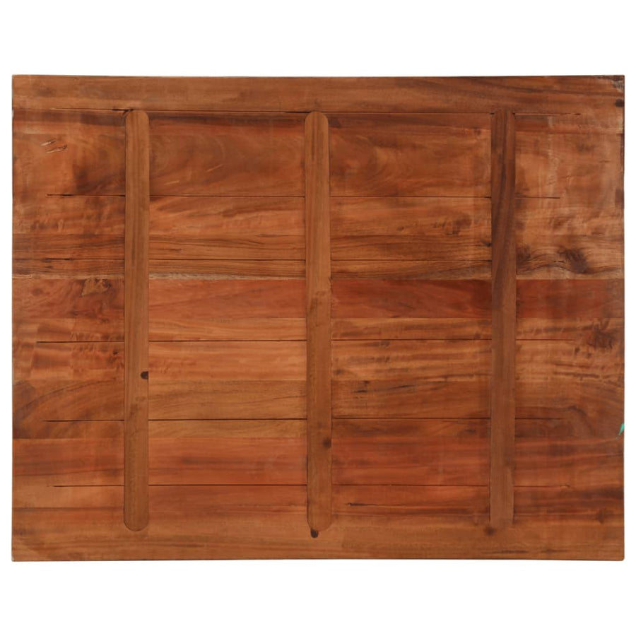 Tafelblad rechthoekig 90x80x2,5 cm massief gerecycled hout
