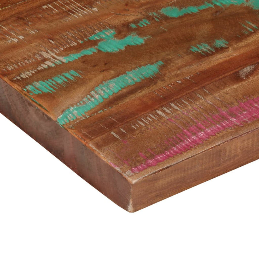 Tafelblad rechthoekig 90x80x2,5 cm massief gerecycled hout