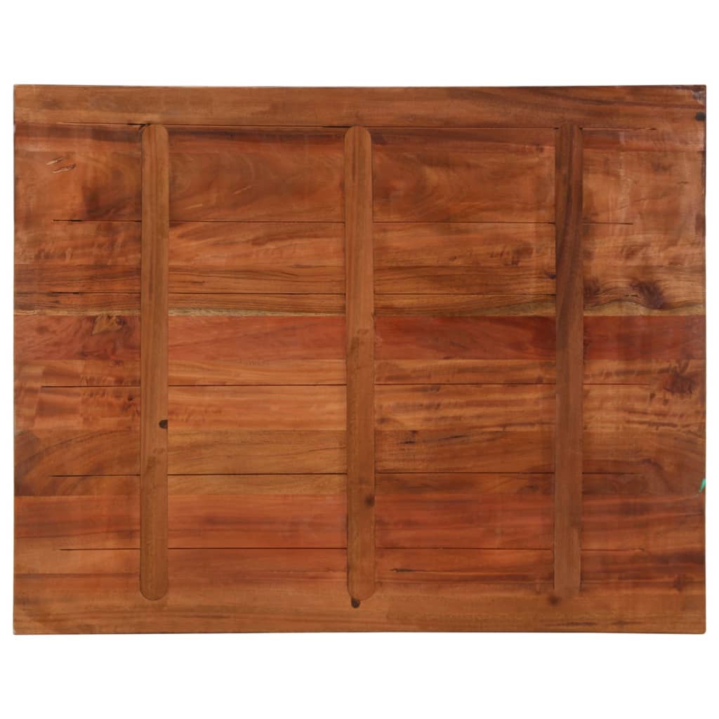 Tafelblad rechthoekig 110x80x2,5 cm massief gerecycled hout