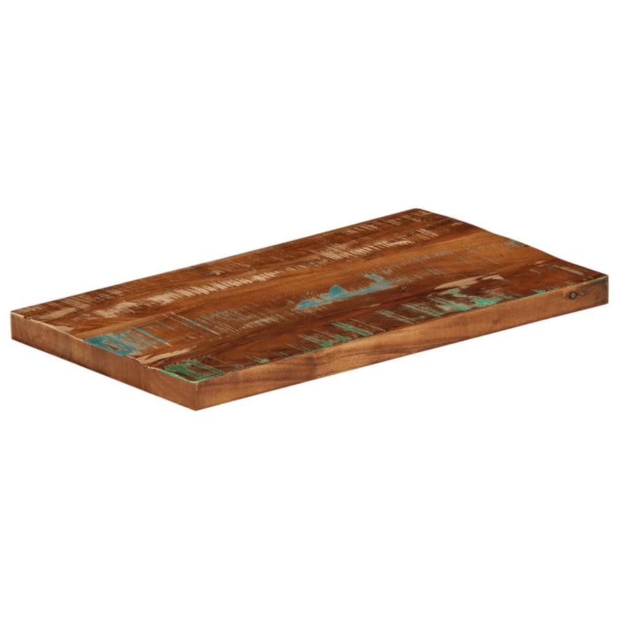 Tafelblad rechthoekig 50x30x3,8 cm massief gerecycled hout
