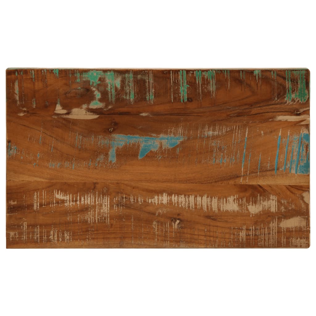 Tafelblad rechthoekig 60x30x3,8 cm massief gerecycled hout