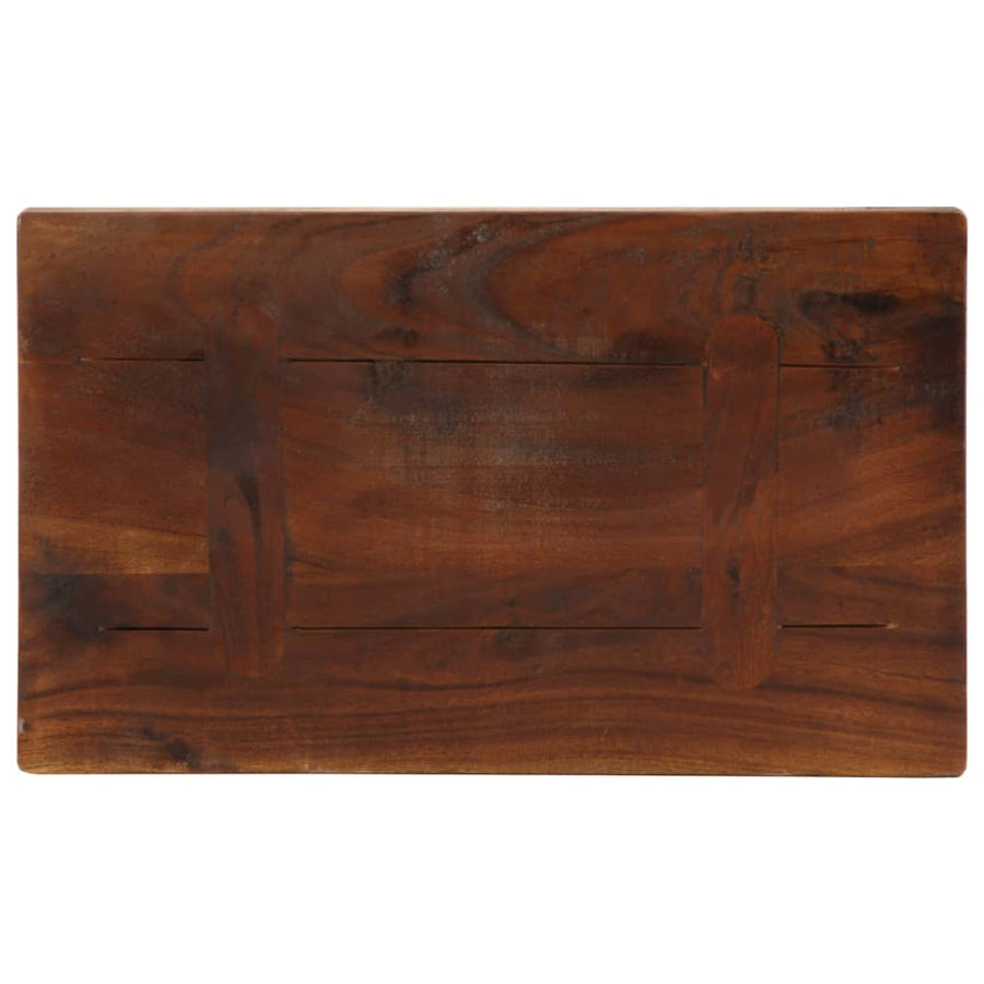 Tafelblad rechthoekig 60x30x3,8 cm massief gerecycled hout