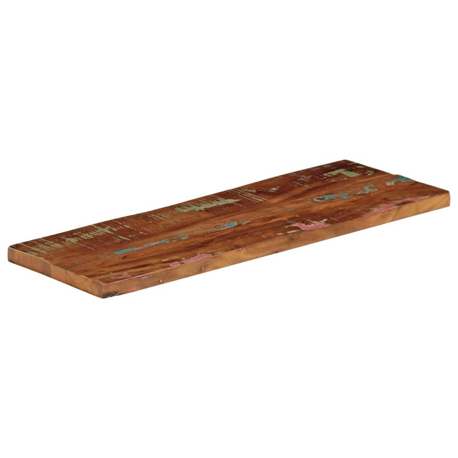 Tafelblad rechthoekig 80x30x3,8 cm massief gerecycled hout