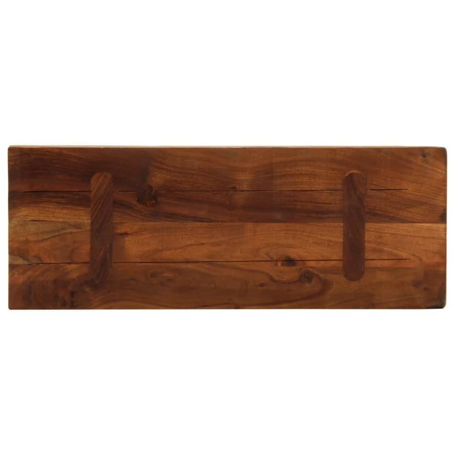 Tafelblad rechthoekig 80x30x3,8 cm massief gerecycled hout