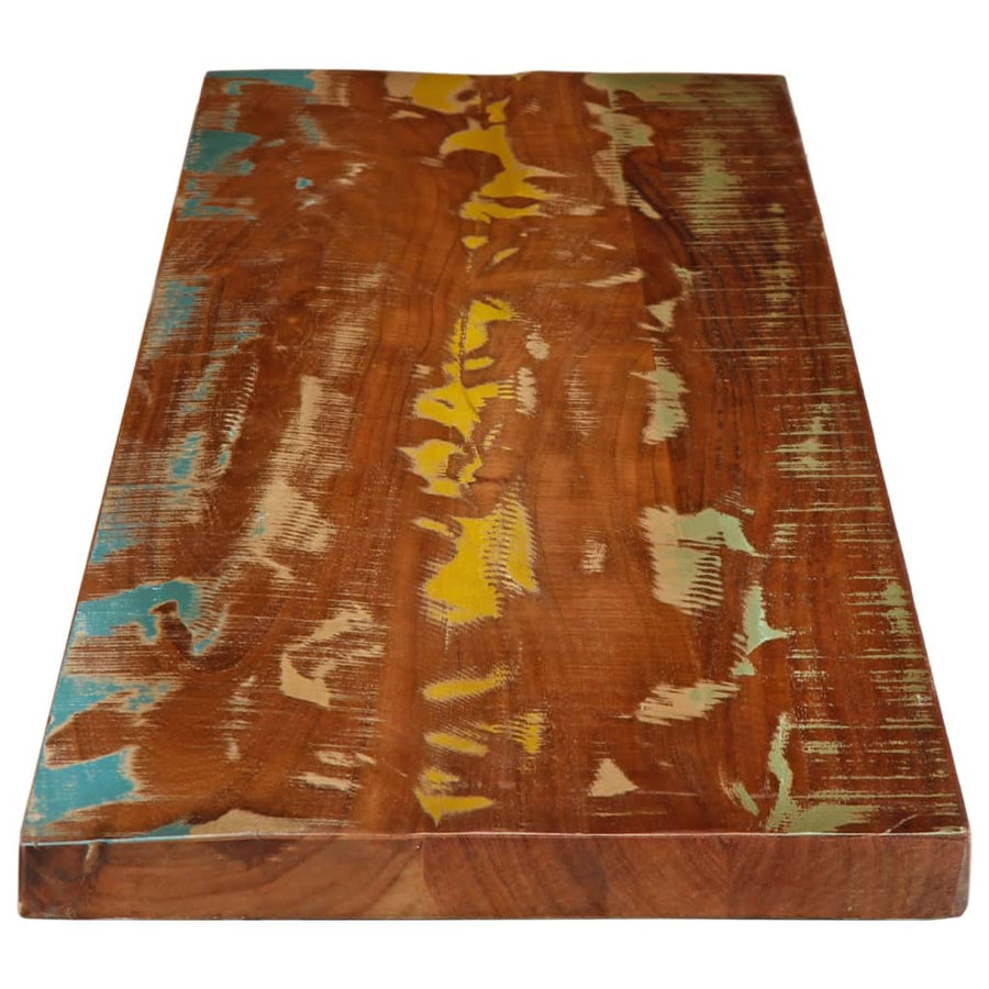 Tafelblad Rechthoekig 140X30X3,8 Cm Massief Gerecycled Hout Gerecycled Hout (Meerkleurig) 38 mm 140 x 30 cm