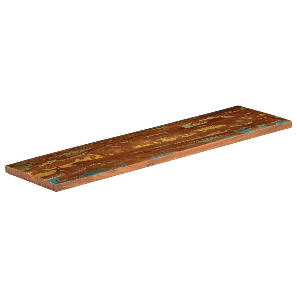 Tafelblad Rechthoekig 100X40X3,8 Cm Massief Gerecycled Hout Gerecycled Hout (Meerkleurig) 38 mm 100 x 40 cm