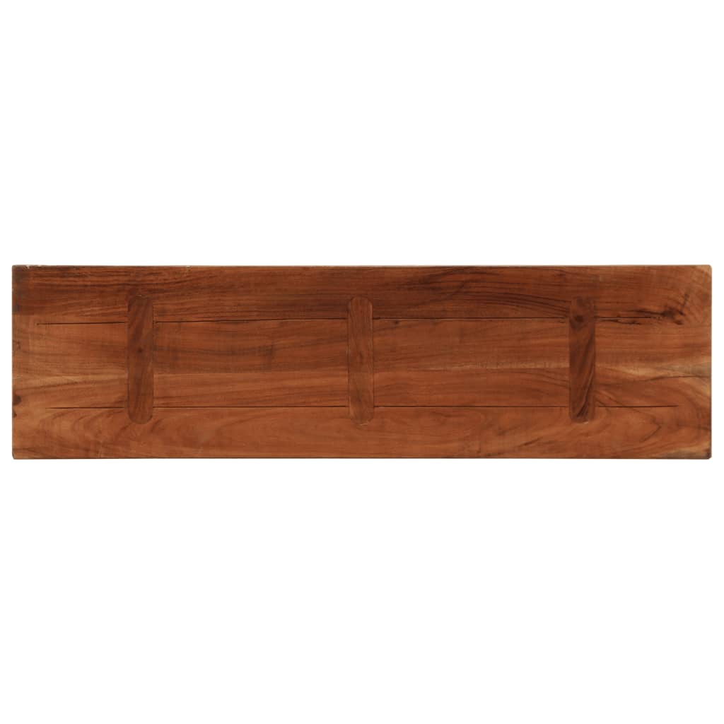 Tafelblad rechthoekig 120x40x3,8 cm massief gerecycled hout