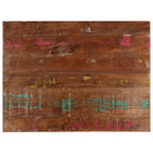 Rectangular tabletop 80x50x3.8 cm solid recycled wood